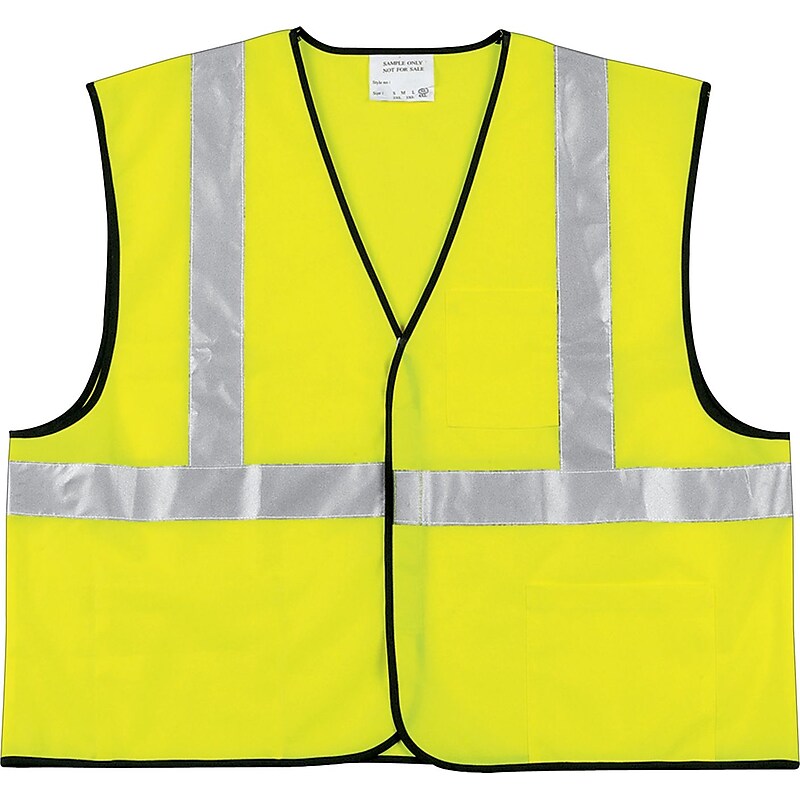 MCR Safety Economy Safety Vest, ANSI Class R2, Lime, L, 1 Each image 1