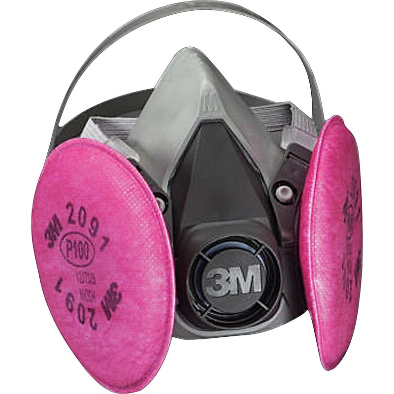 3M™ Half Facepiece Respirator Assembly, P100, With Particulate Filters 2091, Medium image 1