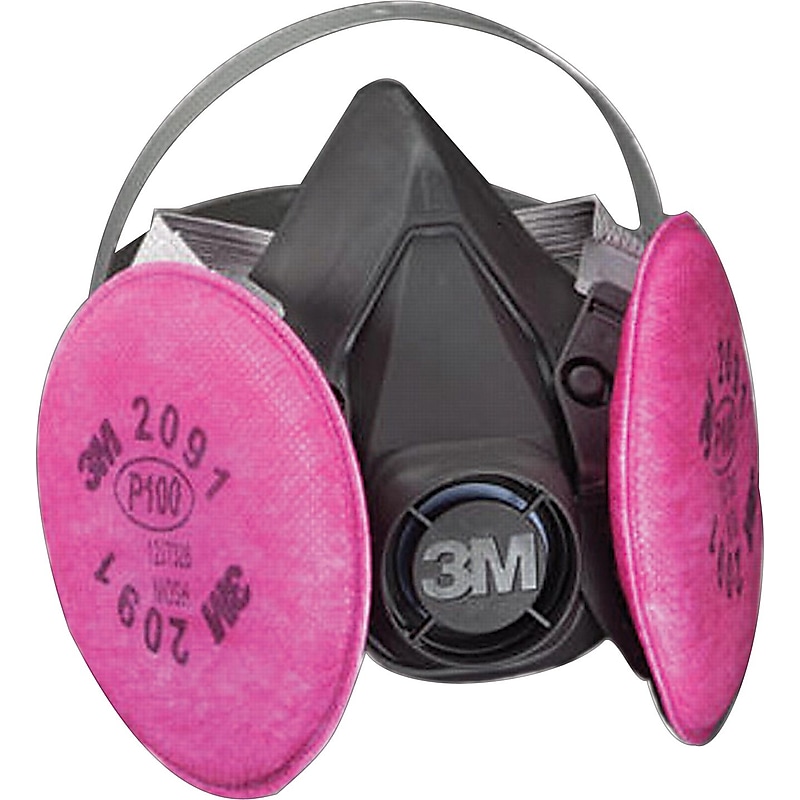 3M™ Half Facepiece Respirator Assembly, P100, With Particulate Filters 2091, Large image 1