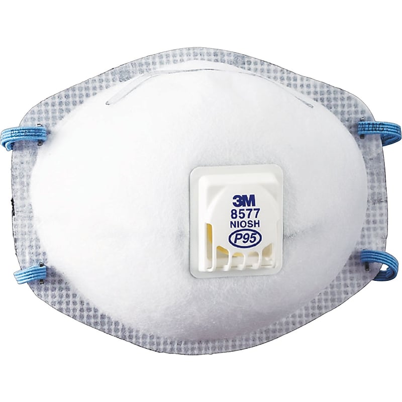 3M™ Disposable Particulate Respirator, 8577, P95, Oil Proof, 10/Box image 1