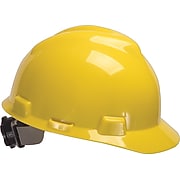 MSA Safety V-Gard Non-Slotted Hard Hats, Polyethylene, Hat, Standard, Gray (475367)