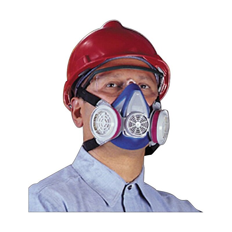 MSA Safety Advantage® Half Facepiece Air Purifying Respirator, Blue, Medium, Thermoplastic Rubber (454-815444) image 1