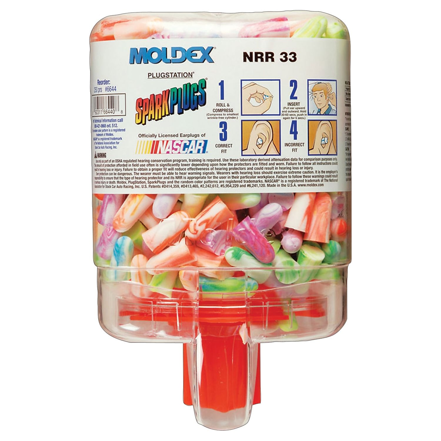 Moldex PlugStation Uncorded Earplug Dispensers Assorted 33 dB 250/Box (6644) - Picture 1 of 1