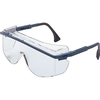 Sperian Astrospec OTG® Safety Spectacle, Polycarbonate, Adjustable Temples, Hard Coat, Gray/Black