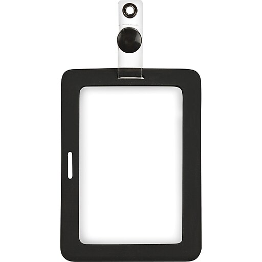 Cosco® MyID™ Rubberized Black ID Badge Holder for Key Cards and ID