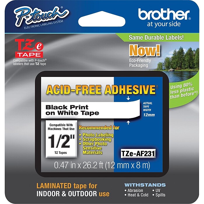 Brother P-touch TZe-AF231 Laminated Acid Free / Photo Safe