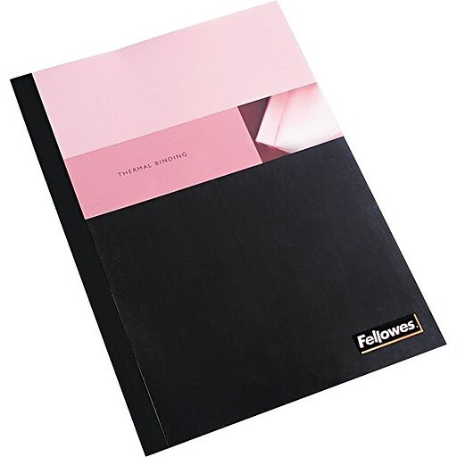 Fellowes Presentation Cover, 11" x 8.5", Black, 10/Pack (5257001) Staples