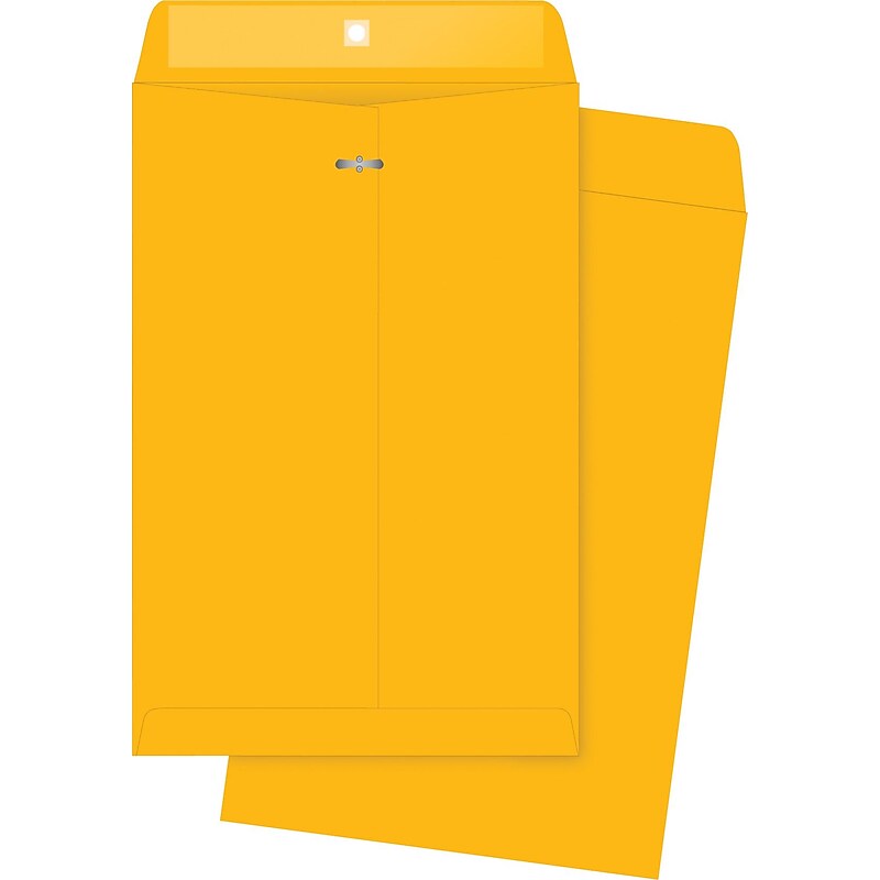 Quality Park Clasp Kraft Catalog Envelope, 6 1/2" x 9 1/2", Kraft, 100/Box (37863) image 1