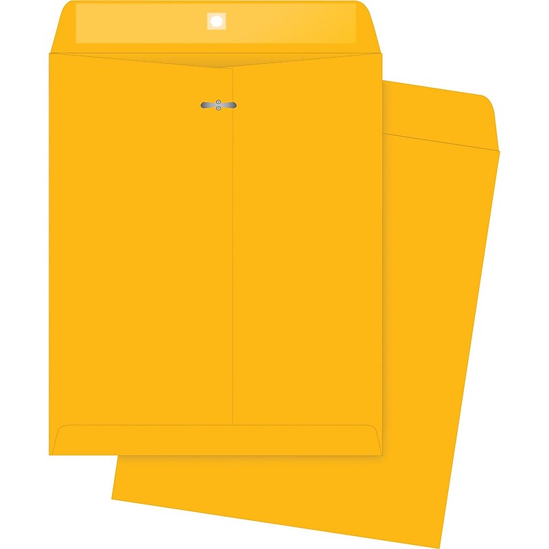 Quality Park Clasp Kraft Catalog Envelope, 12" x 10", Kraft, 100/Box (37895) image 1