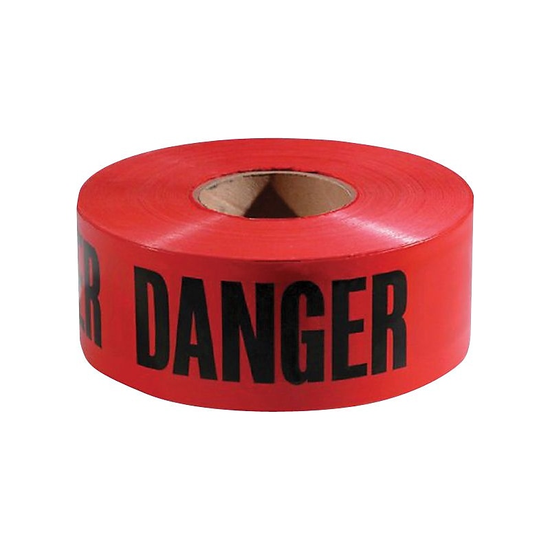 Empire Level "DANGER" Barricade Tape, x 166.67 yds, Red (272-77-1004) image 1