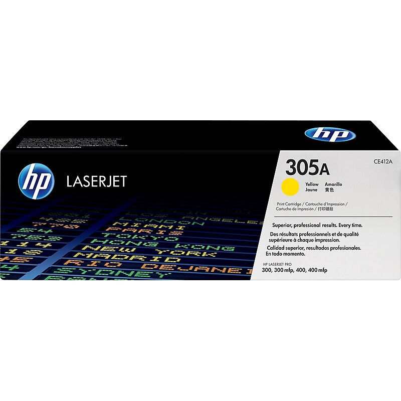 HP 305A Yellow Standard Yield Toner Cartridge (CE412A) image 1