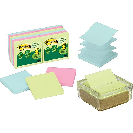 PostIt® Glass and Cork PopUp Note Dispenser Value Pack at Staples