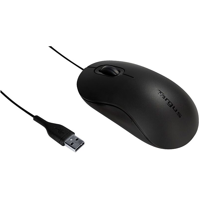 Targus Ergonomic Ambidextrous Optical USB Mouse, Black (AMU81USZ) image 1