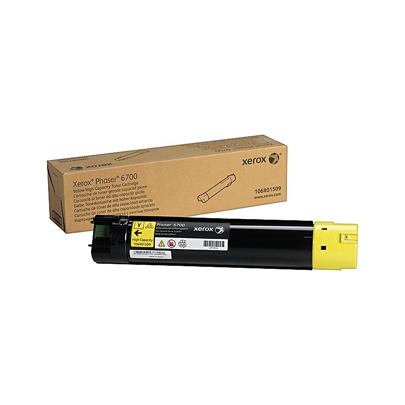 Xerox 106R01509 Yellow High Yield Toner Cartridge, Prints Up to 12,000 Pages image 1