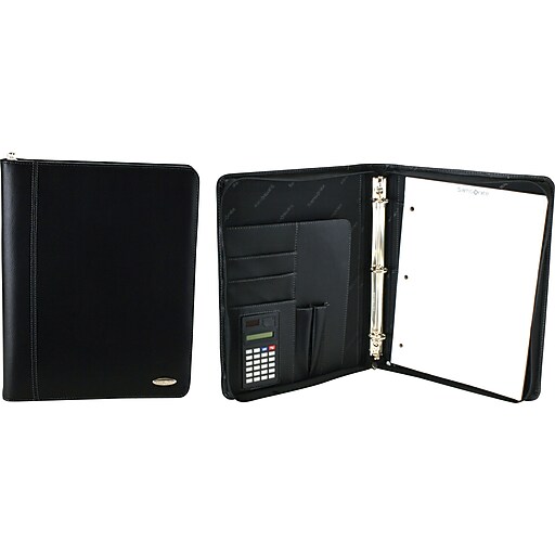 Samsonite® 3Ring ZipAround Binder Black, Size 11