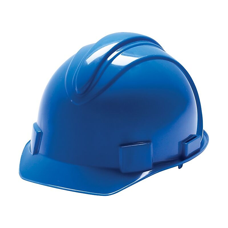Jackson Safety Huntsman HDPE Type I 4-Point Ratchet Suspension Short Brim Hard Hat, Blue (141-20393) image 1