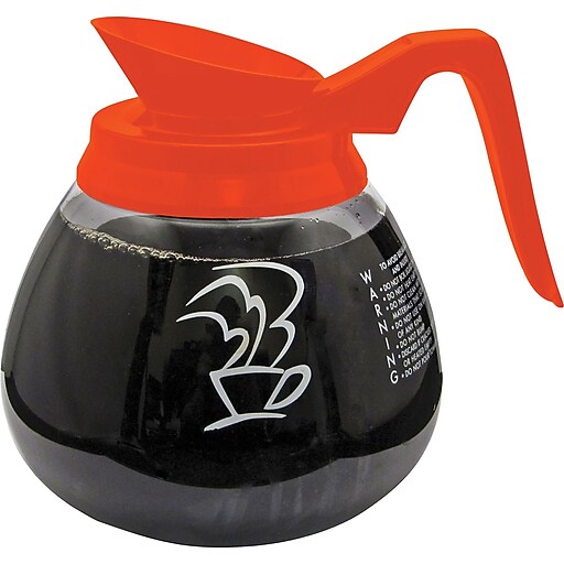 Newco® 12 Cup Glass Coffee Decanter, Orange Staples