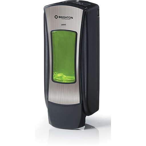 black and chrome soap dispenser