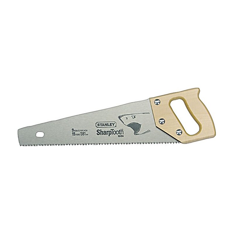 Stanley® Short Cut® Tool Box Saws, Wood Handle, 15" image 1