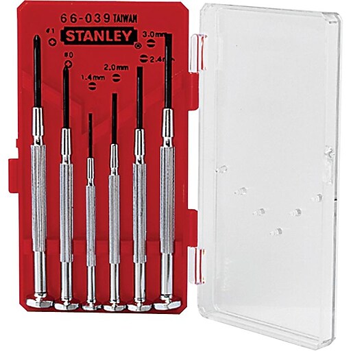 Stanley® Jewelers Screwdriver Sets, 6pc. Staples