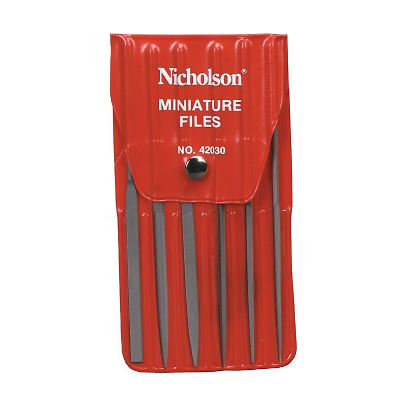 Nicholson® Hobby File Sets, Assorted Minifiles, W/Vinyl 5-1/2" image 1