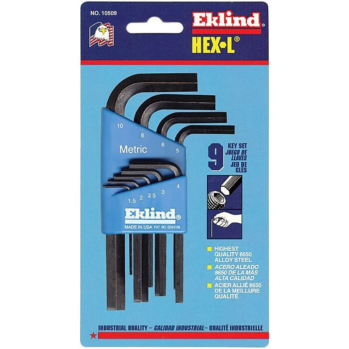 Eklind Tool Assorted SAE Long And Short Arm Hex Key Set Multi-Size In - Foto 6