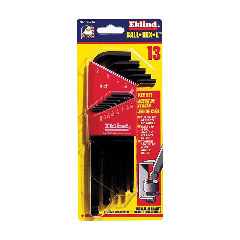 Eklind® Ball-Hex-L™ Key Sets, Wrench, Long Series, 13 piece image 1