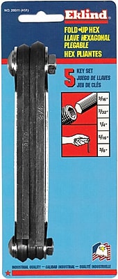 EKLIND Inbusschlüssel-Set – 9-teilig, SAE Maße (5/64–1/4 Zoll) | Gefaltet, Aus USA-Stahl