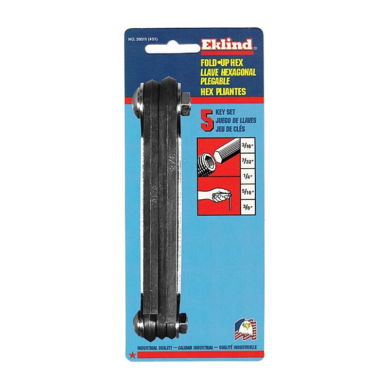Eklind® Inch Fold-Up Hex Key Sets, #81 .05-5/32" image 1