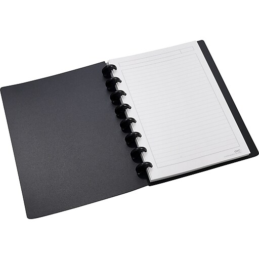 Staples® Arc Customizable Durable Poly Notebook System, Black, 6 3/8" x