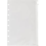 Staples® Arc System Poly Zip Pockets, Clear, 5-1/2" x 8-1/2"