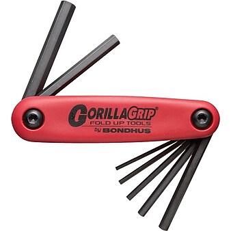 Bondhus® GorillaGrip® 9 Pieces Hex Key Set, 0.05-3/16 Inches