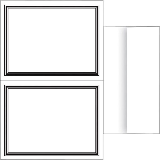 Great Papers® Engraved Border 2Up Postcards with Envelopes, 50/Pack at