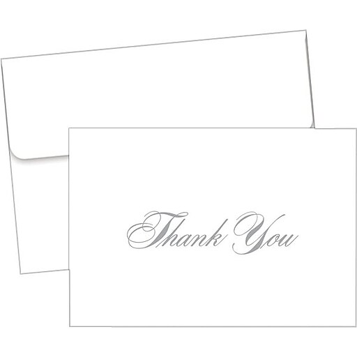Great Papers® Silver Thank You Note Cards, 48 count at Staples