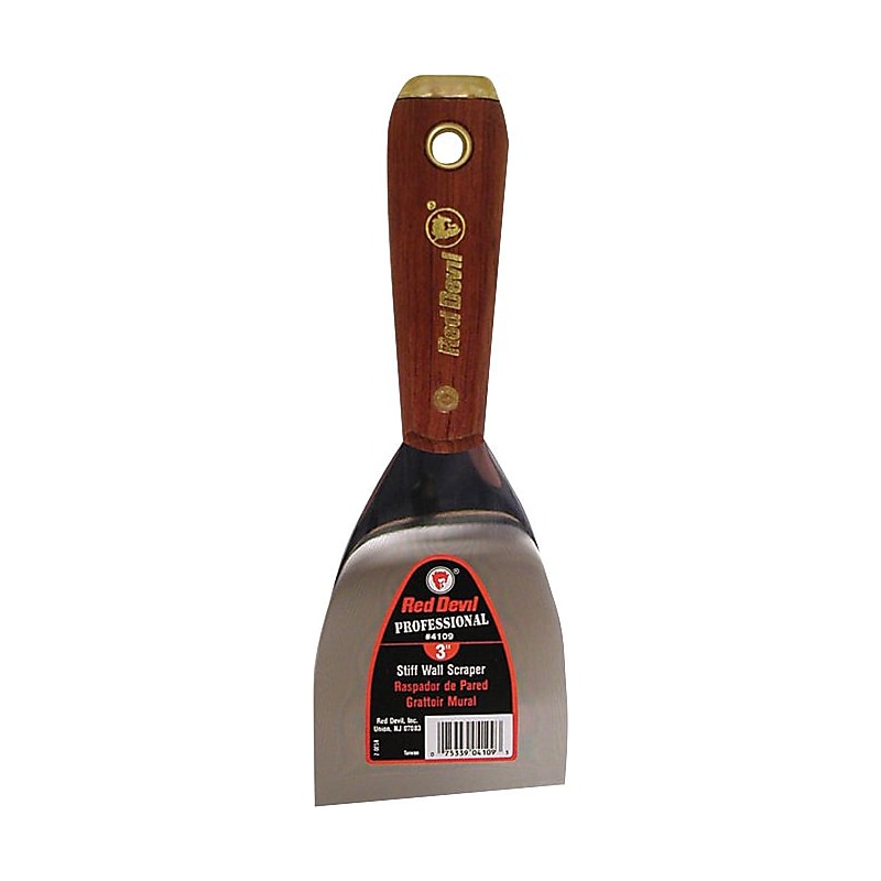 Red Devil® Professional Series 4100 Stiff Putty Knife, 3" Blade image 1