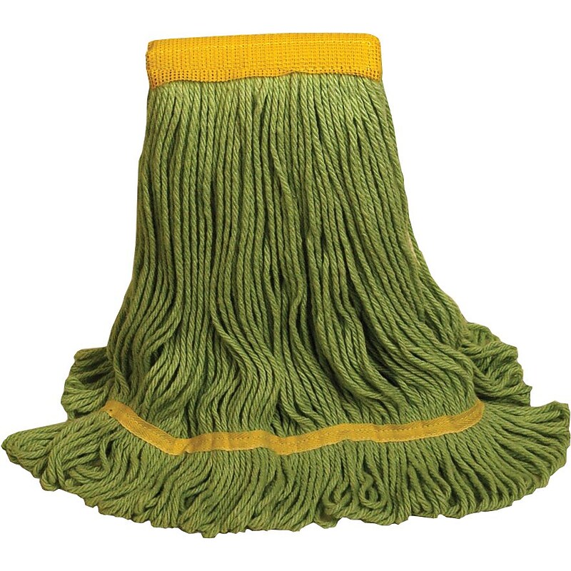 O'Dell 1200 Series Medium Recycled PET Mop Head, 5" Headband, Green (1200M/GR) image 1