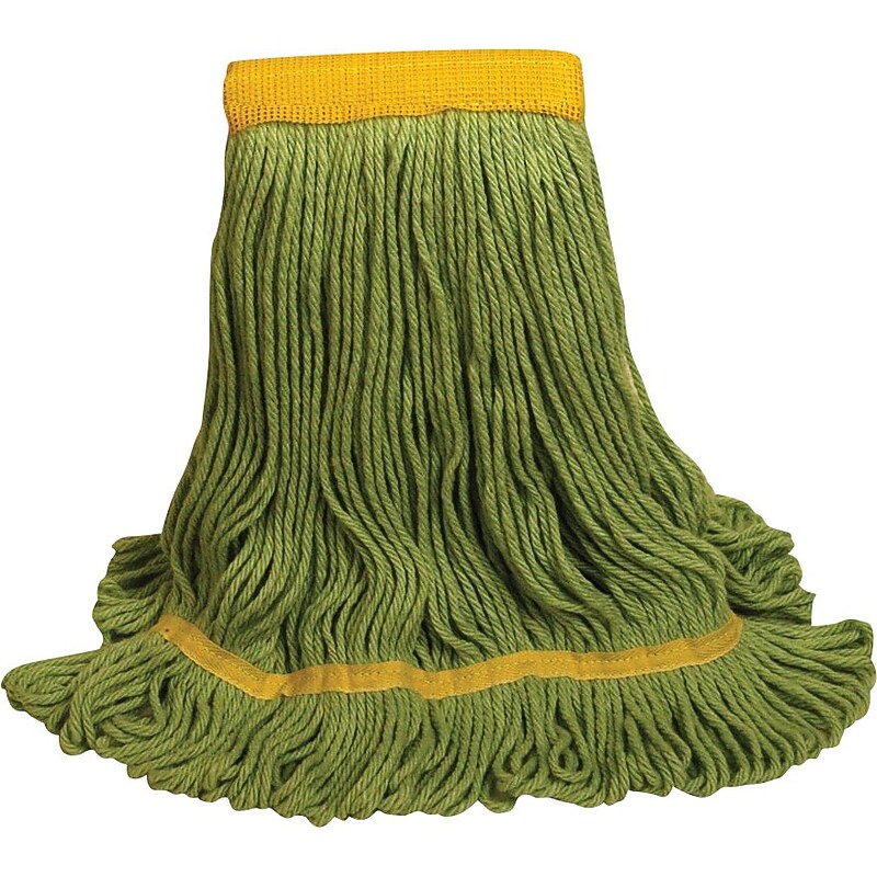 O'Dell 1400 Series Medium Recycled PET Mop Head, 5" Headband, Green (1400M/GR) image 1