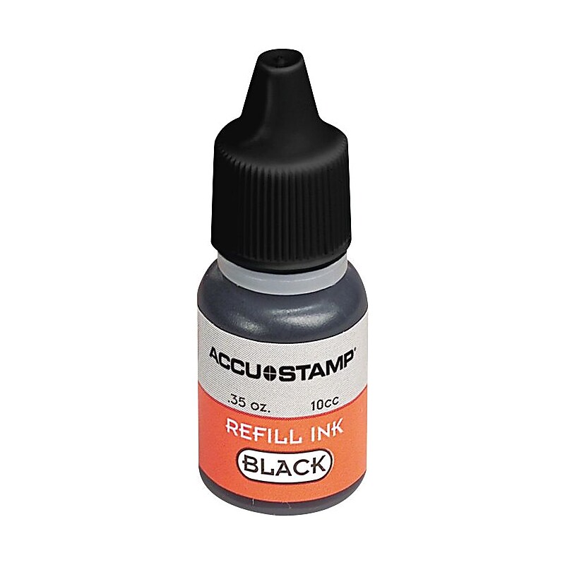 AccuStamp™ Gel Ink Refill, Black, 0.35 Oz. Bottle image 1