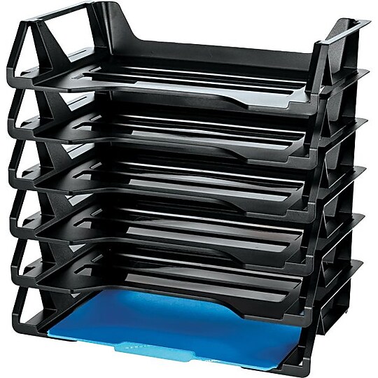 Desk Organizers SimpleHouseware Stackable Wide Entry Desk File Document ...
