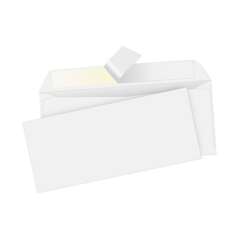 Quality Park Redi-Strip Business #10 Envelopes, 4 1/8" x 9 1/2", White, 500/Bx image 1