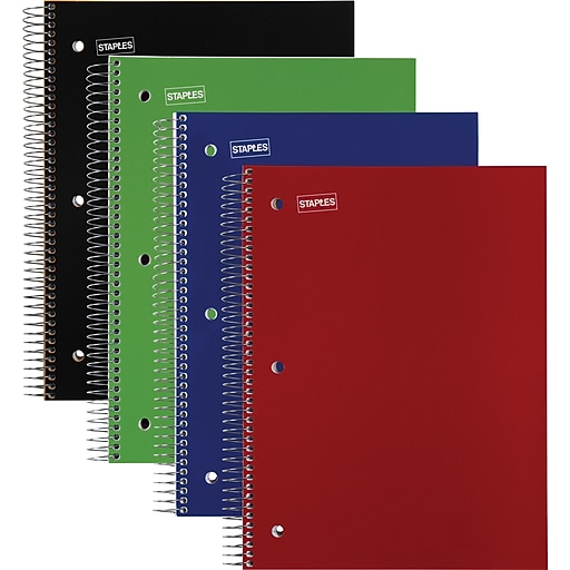Staples 5 Subject Notebook, 81/2" x 11", 12 pack at Staples