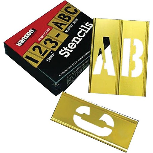 C.H. Hanson® Brass Stencil Letter & Number Sets, 2 in, 45 PC Staples