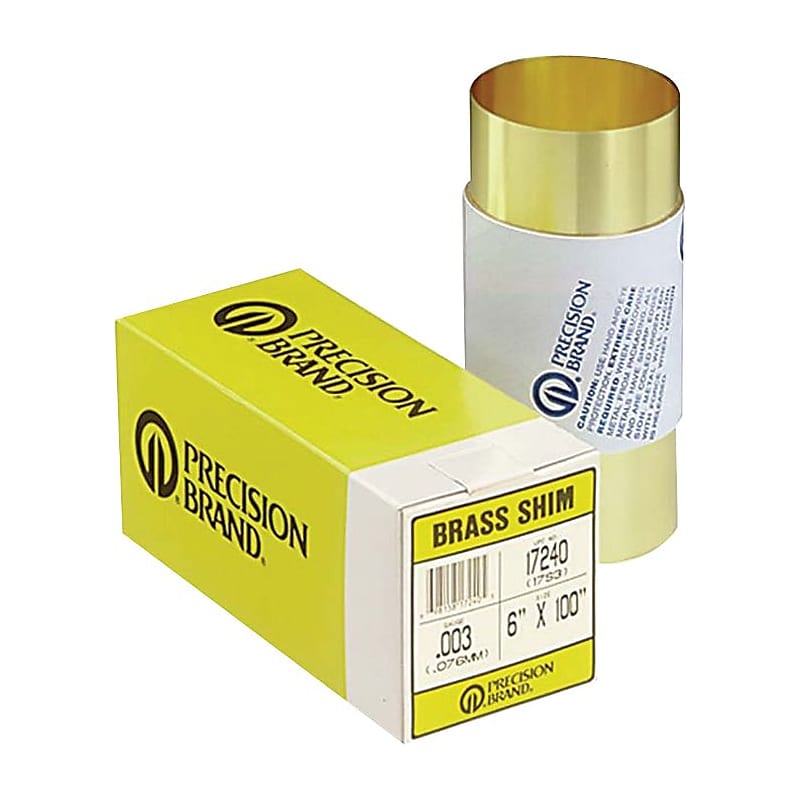 Precision Brand® Brass Shim Stock Rolls, 0.002" X 6" X 100" image 1
