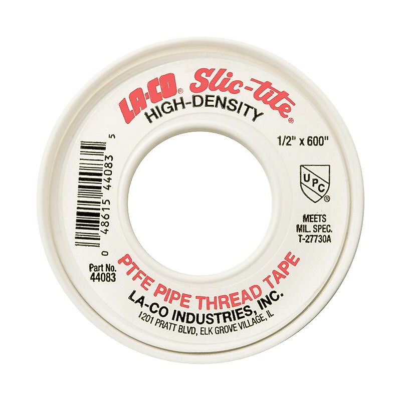 Markal Thread Seal Tape, 0.5" x 16.67 yds., White (434-44083) image 1