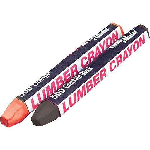 Shop Staples for Markal® 500 Lumber Crayons , Orange , 4 5/8 in , 12/pack