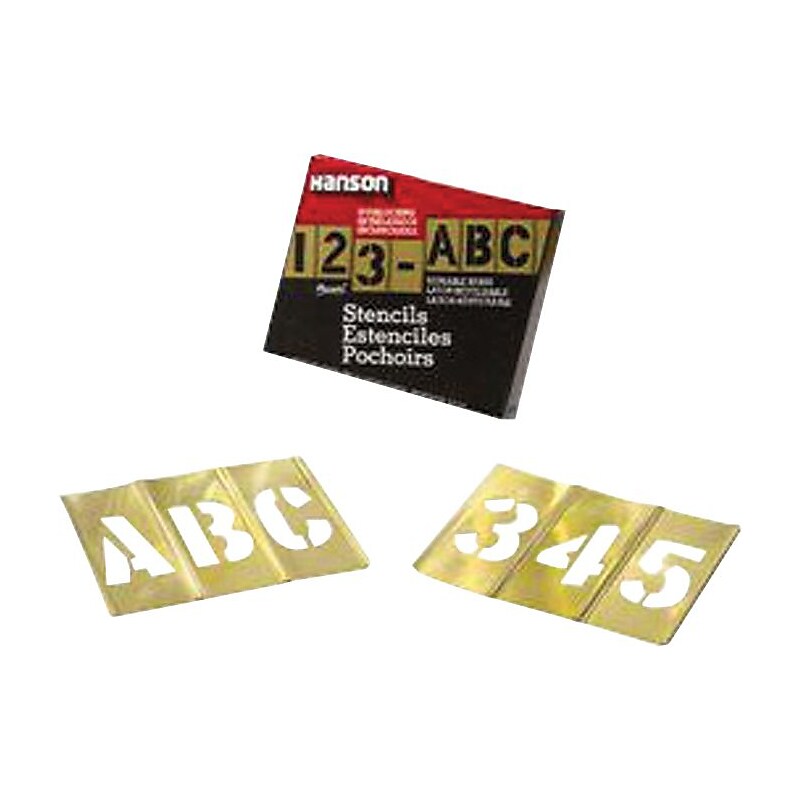C.H. Hanson® Brass Stencil Letter & Number Sets, 2 in, 92 PC image 1