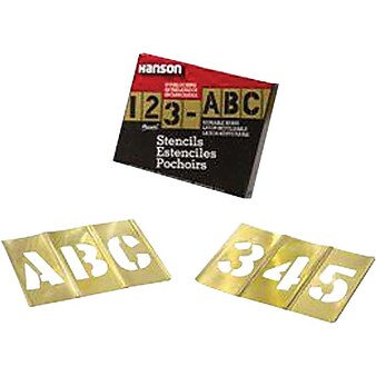 C.H. Hanson® Brass Stencil Letter & Number Sets, 2 in, 92 PC