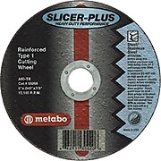 Metabo "ORIGINAL SLICER" Cutting Wheels, 6" X .045" X 7/8"