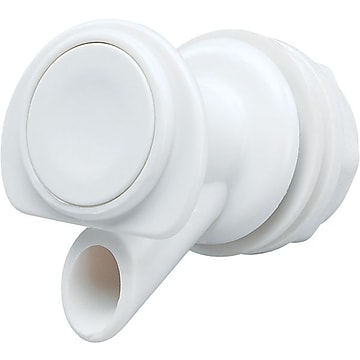 Igloo® Series 400 White Plastic Replacement Push-Button Spigot, Fits 1, 2, 3, 4 & 10 gal Coolers