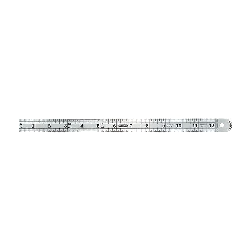 General Industrial Precision 13" Flexible Ruler, Stainless Steel image 1